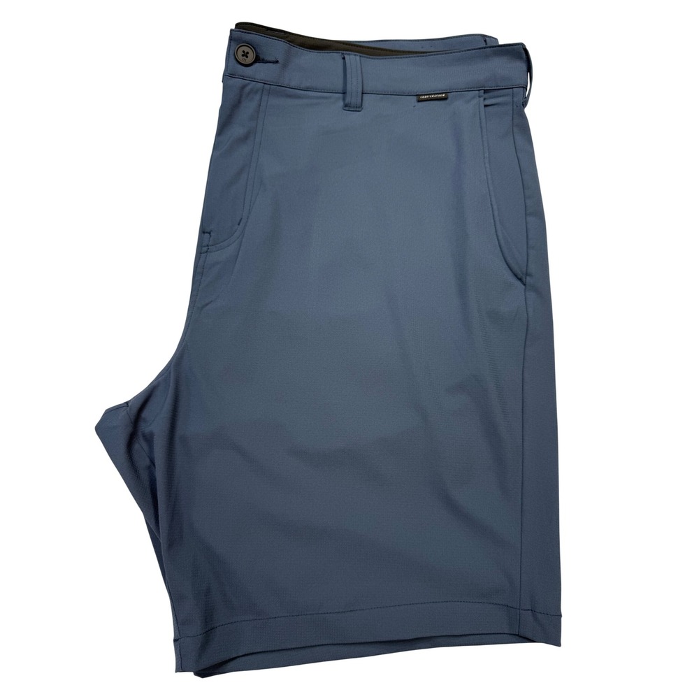 TravisMathew Beck Golf Shorts Mens‎ 42 Blue Gray Performance Stretch Flat Front